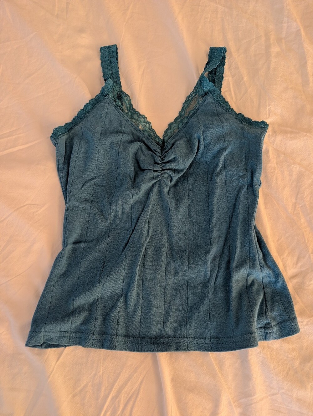 Los Angeles Express Teal Lace Tank